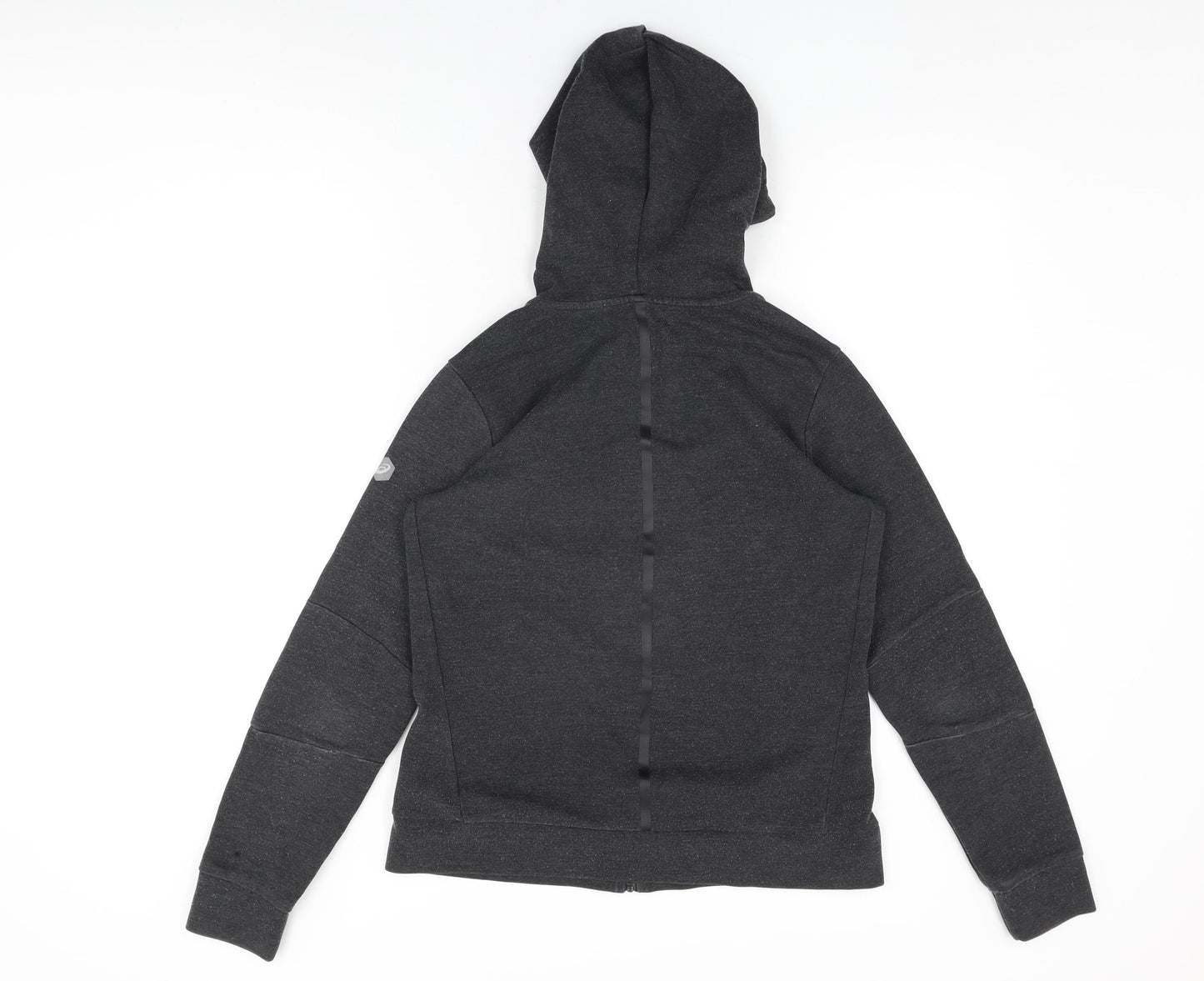 ASICS Womens Black Cotton Full Zip Hoodie Size M Zip
