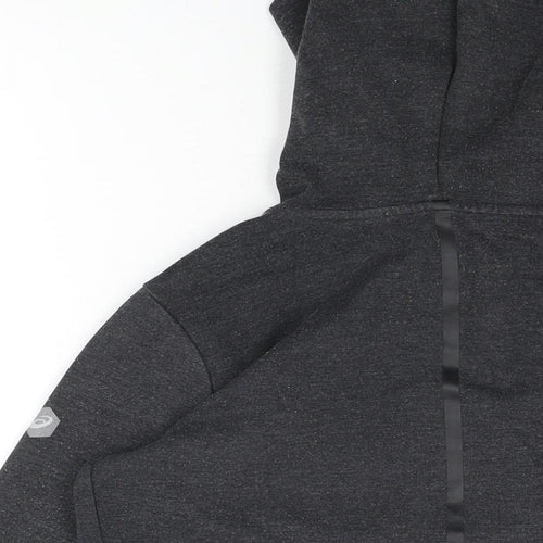 ASICS Womens Black Cotton Full Zip Hoodie Size M Zip