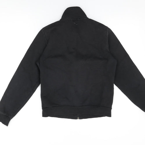 PUMA Womens Black Cotton Full Zip Sweatshirt Size 10 Zip