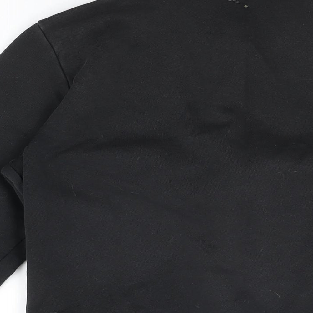 PUMA Womens Black Cotton Full Zip Sweatshirt Size 10 Zip