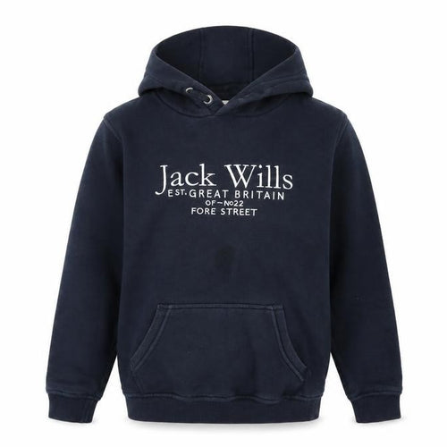 Jack Wills Girls Blue Cotton Pullover Hoodie Size 12-13 Years Pullover - Jack Wills Logo
