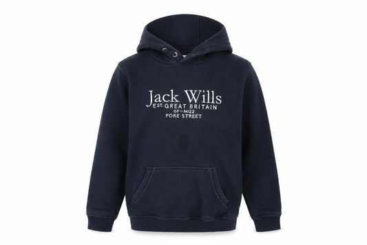 Jack Wills Girls Blue Cotton Pullover Hoodie Size 12-13 Years Pullover - Jack Wills Logo