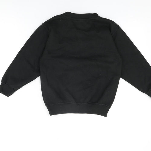 Stranger Things Girls Black Cotton Pullover Sweatshirt Size M Pullover - Stranger Things, Christmas Jumper