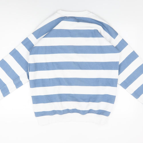 Daisy Street Womens White Striped Cotton Pullover Sweatshirt Size 8 Pullover - Los Angeles