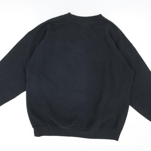 Hanes Mens Black Cotton Pullover Sweatshirt Size L - Muir Woods