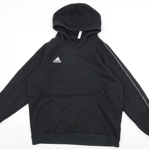adidas Mens Black Cotton Pullover Hoodie Size XL
