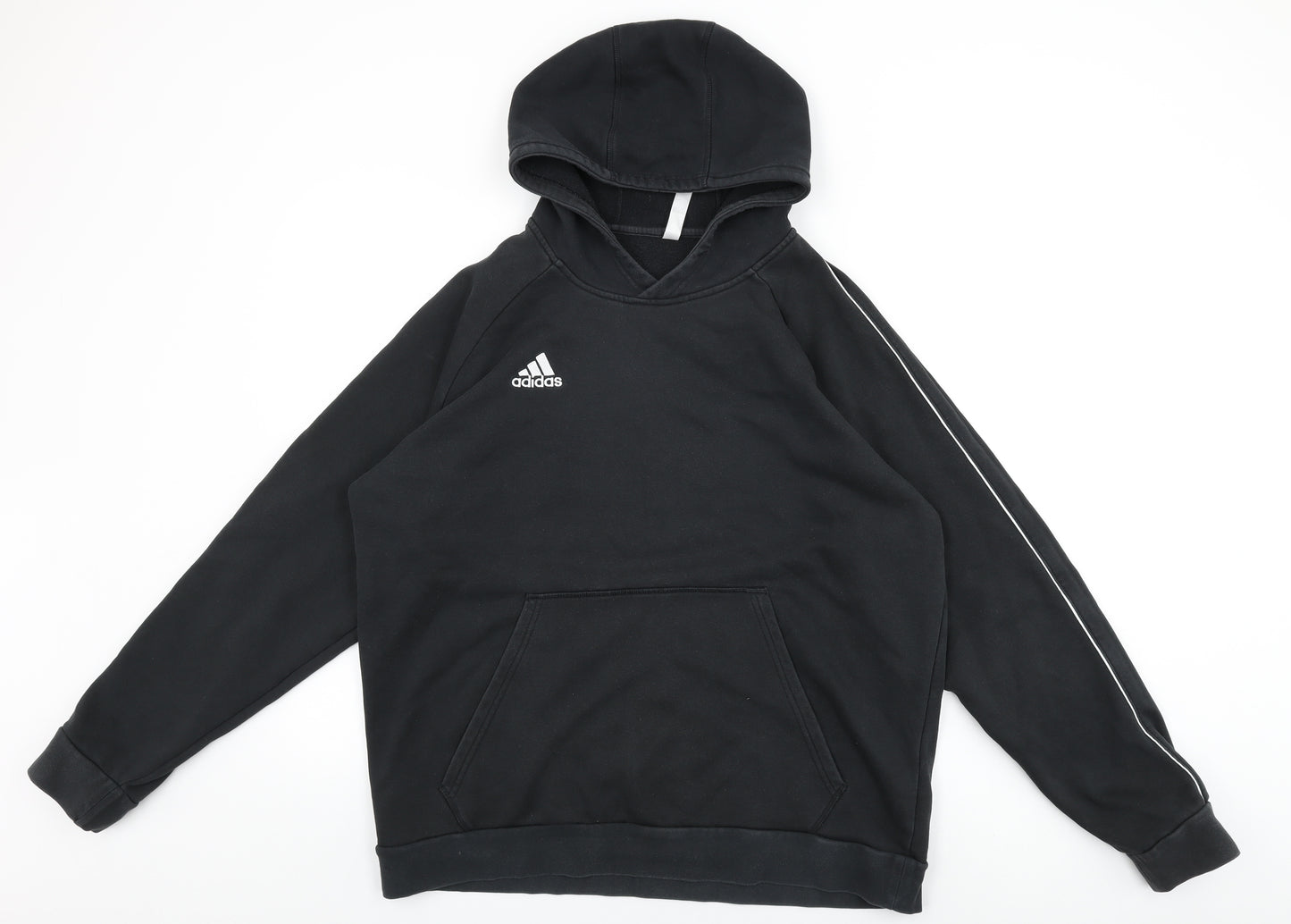 adidas Mens Black Cotton Pullover Hoodie Size XL