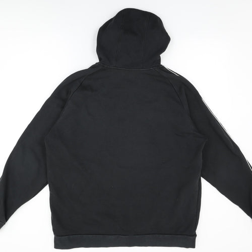 adidas Mens Black Cotton Pullover Hoodie Size XL