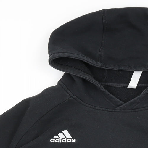 adidas Mens Black Cotton Pullover Hoodie Size XL
