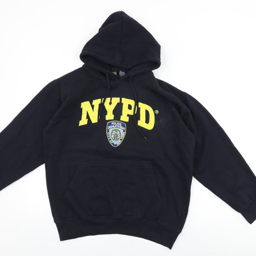 NYPD Womens Blue Cotton Pullover Hoodie Size M Pullover - Police Department
