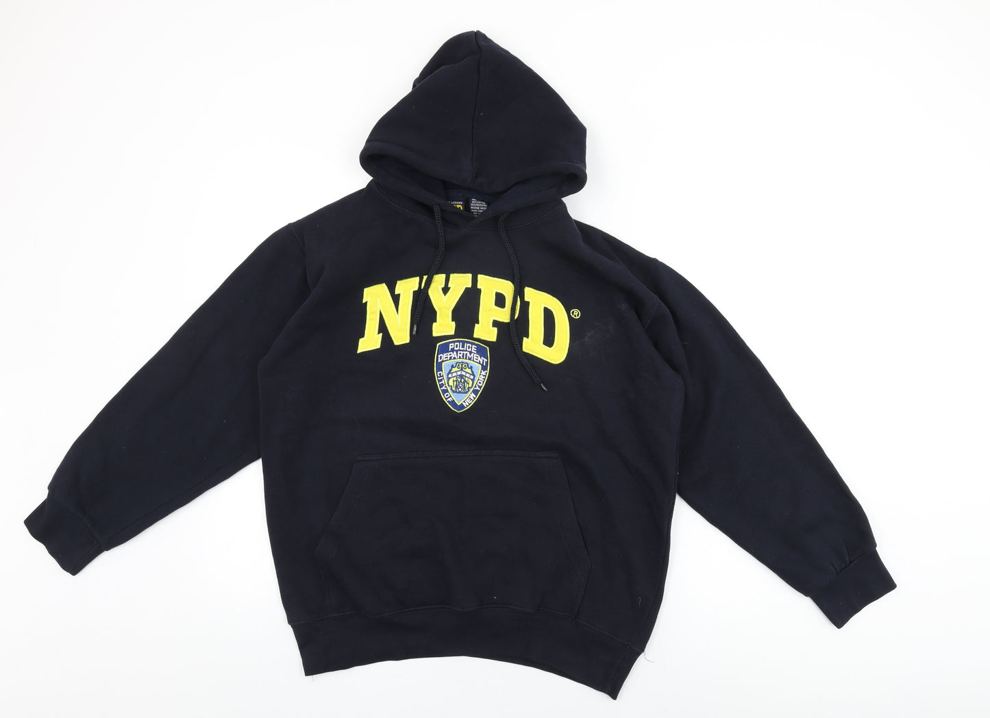 NYPD Womens Blue Cotton Pullover Hoodie Size M Pullover - Police Department