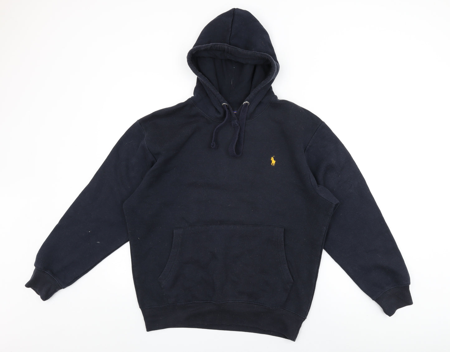 Polo Ralph Lauren Mens Blue Cotton Pullover Hoodie Size L