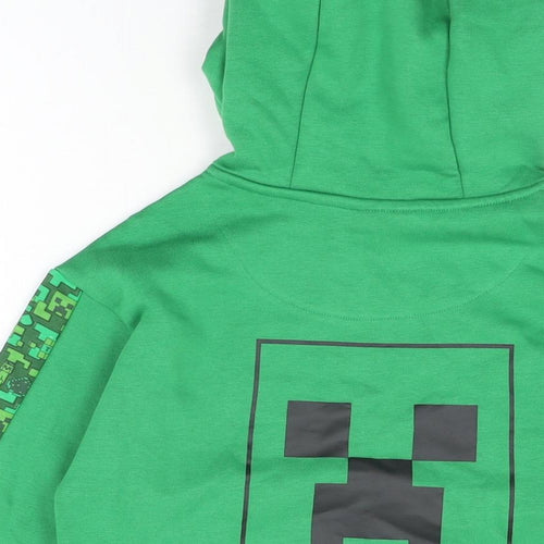 Minecraft Boys Green Cotton Pullover Hoodie Size 9-10 Years Pullover - Adventure Is An Attitude, Minecraft Print