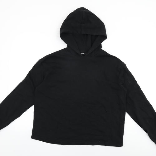 Cropp Eco Aware Womens Black Cotton Pullover Hoodie Size L Pullover