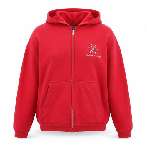 Garland Sport Womens Red Cotton Full Zip Hoodie Size L Zip - Martha's Vineyard