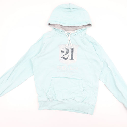 Quba & Co Womens Blue Cotton Pullover Hoodie Size 6 Pullover - British Sailmakers