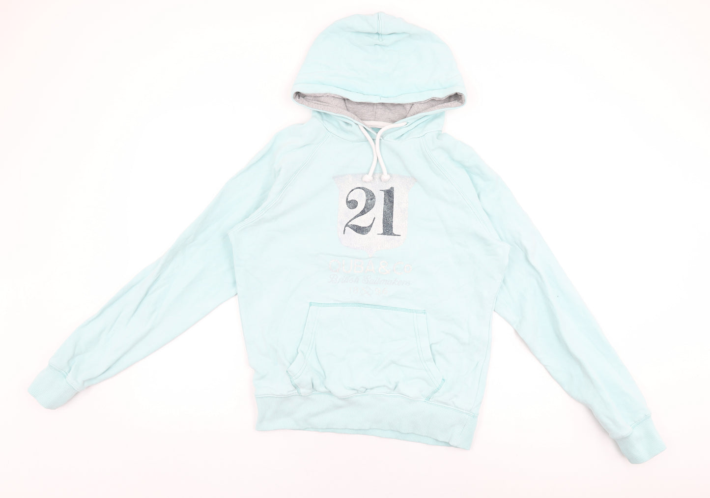 Quba & Co Womens Blue Cotton Pullover Hoodie Size 6 Pullover - British Sailmakers