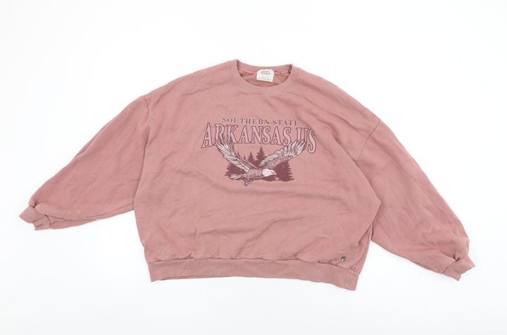Pacific Republic Womens Pink Cotton Pullover Sweatshirt Size S Pullover - Southern State, Arkansas US