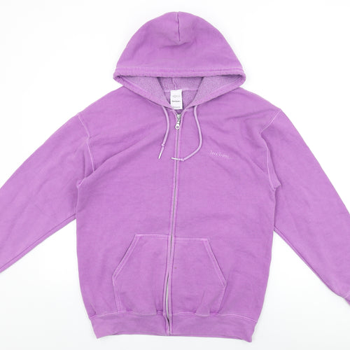 Urban Outfitters Mens Purple Cotton Full Zip Hoodie Size S