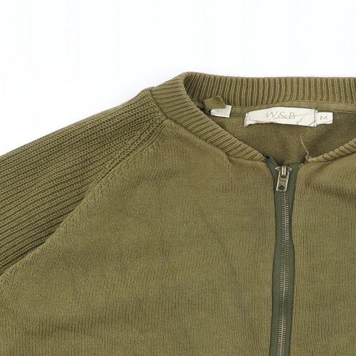 W&B Mens Green Jacket Size M Zip