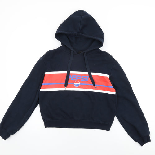 Pepsi Womens Blue Cotton Pullover Hoodie Size XS Pullover - Pepsi