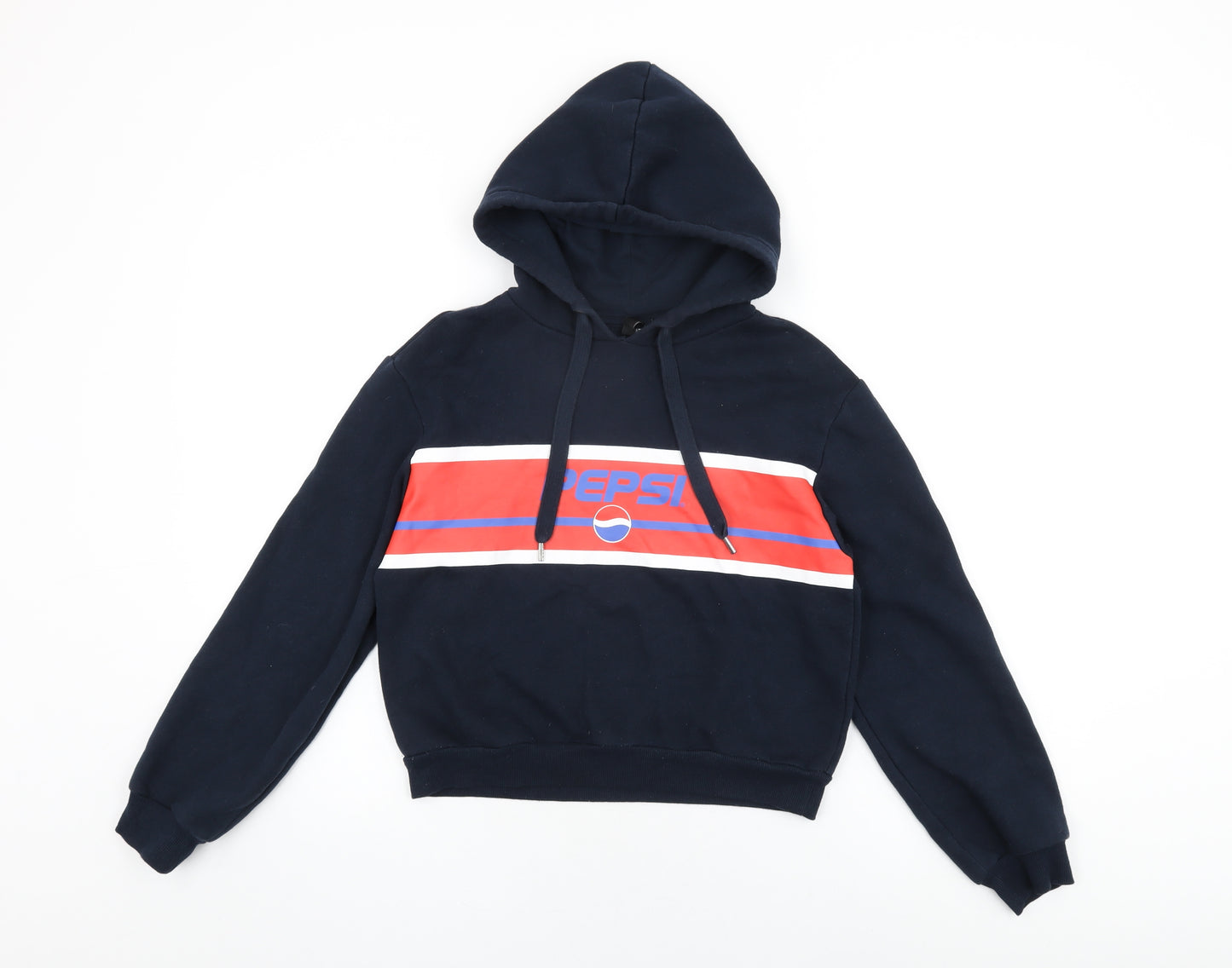 Pepsi Womens Blue Cotton Pullover Hoodie Size XS Pullover - Pepsi