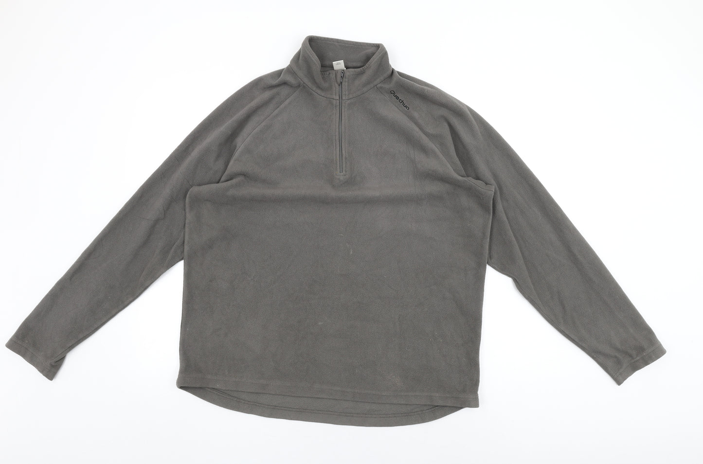 DECATHLON Womens Grey Polyester Pullover Sweatshirt Size XL Zip