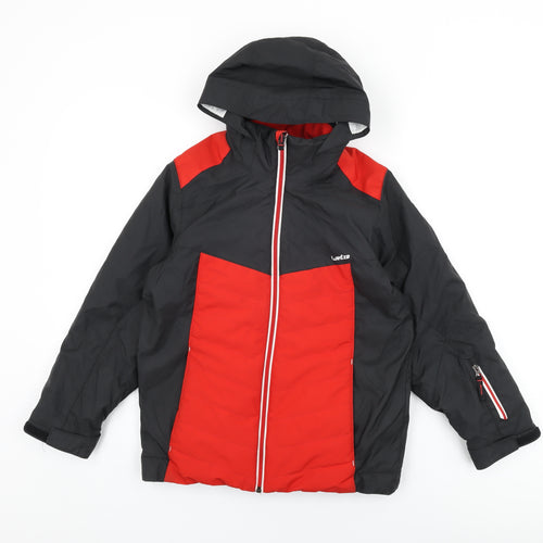 Wed'ze Boys Red Rain Coat Coat Size 10 Years Zip