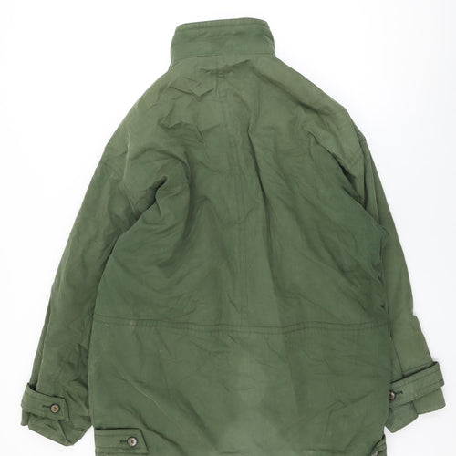 Austin Reed Mens Green Overcoat Coat Size M Zip
