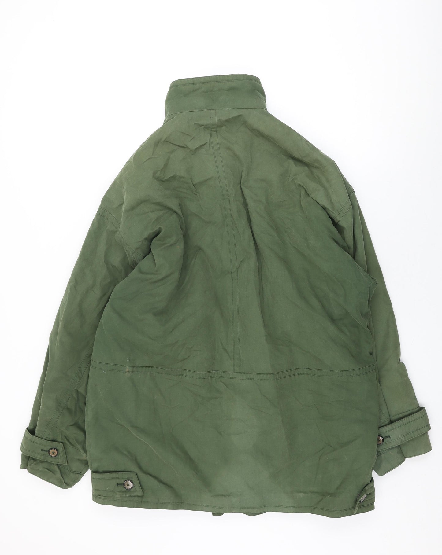 Austin Reed Mens Green Overcoat Coat Size M Zip