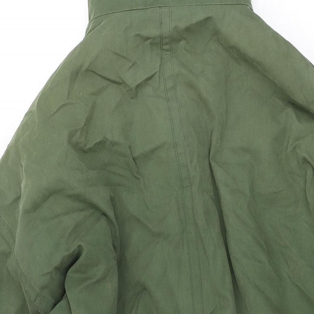 Austin Reed Mens Green Overcoat Coat Size M Zip