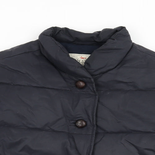 AUBIN & WILLS Womens Black Puffer Jacket Coat Size 12 Button