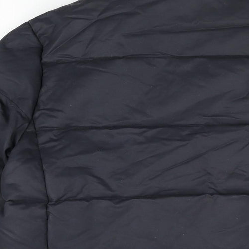 AUBIN & WILLS Womens Black Puffer Jacket Coat Size 12 Button