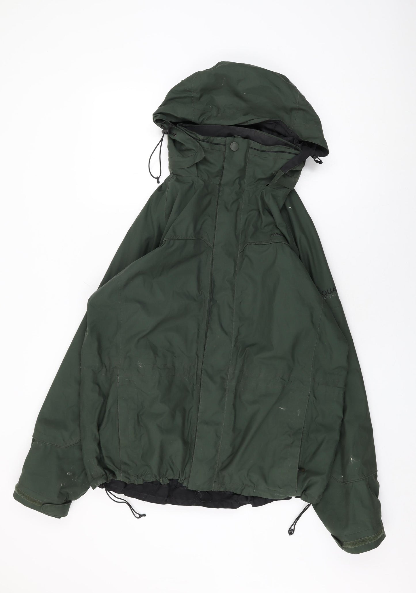 Craghoppers Mens Green Rain Coat Coat Size M Zip