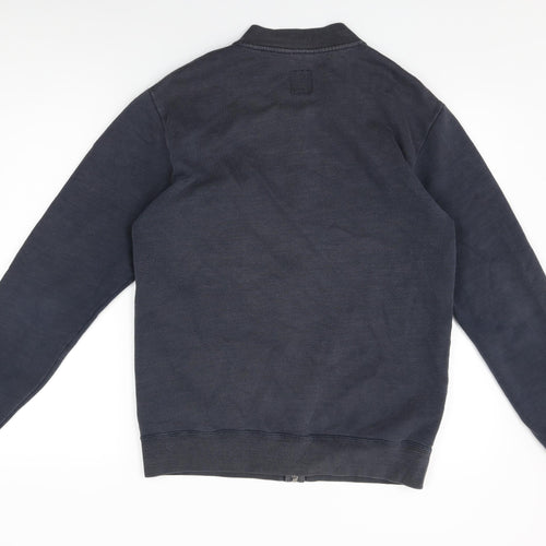 Jack Wills Mens Blue Cotton Full Zip Sweatshirt Size S