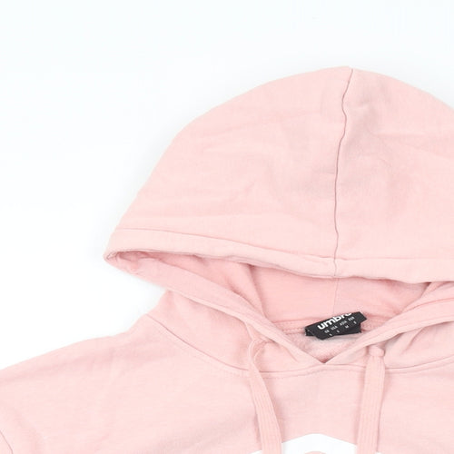 Umbro Womens Pink Cotton Pullover Hoodie Size S Pullover