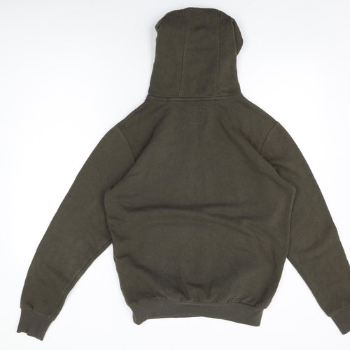 Dissident Mens Green Cotton Pullover Hoodie Size S - Dissident Logo