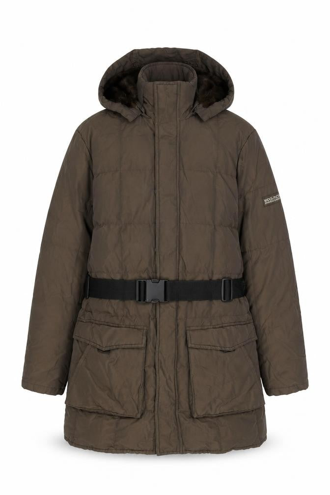 Woolrich Womens Green Overcoat Coat Size M Zip