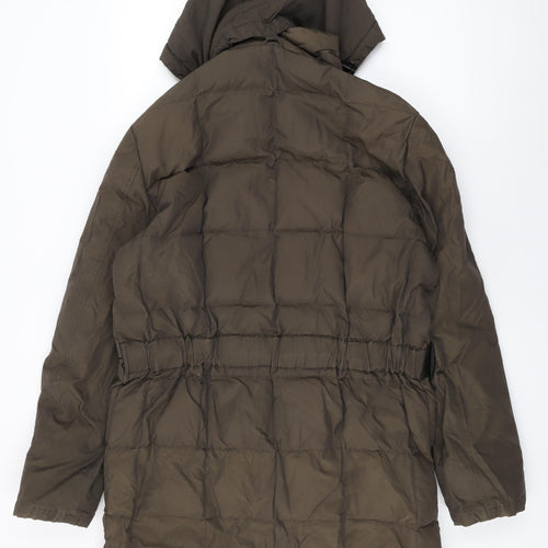 Woolrich Womens Green Overcoat Coat Size M Zip