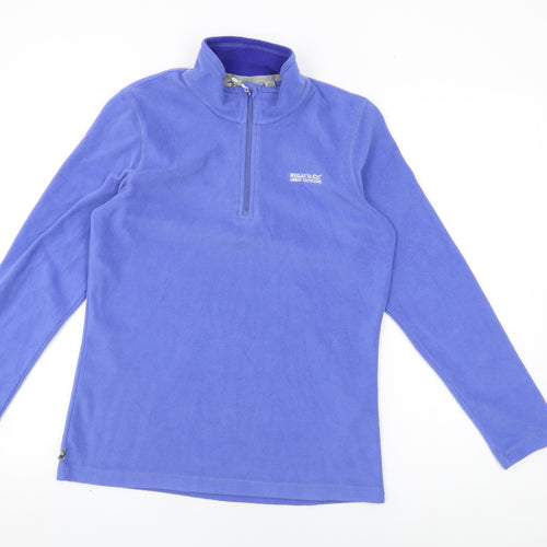 Regatta Womens Blue Polyester Pullover Sweatshirt Size 8 Zip