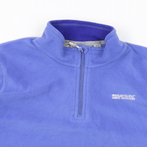 Regatta Womens Blue Polyester Pullover Sweatshirt Size 8 Zip