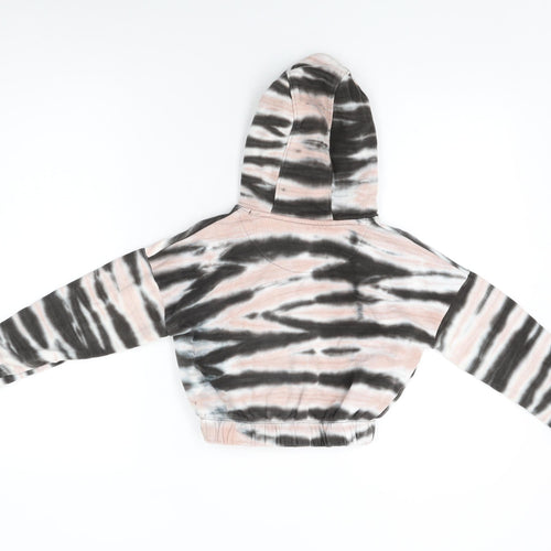 Firetrap Girls Pink Geometric Cotton Pullover Hoodie Size 7-8 Years Pullover