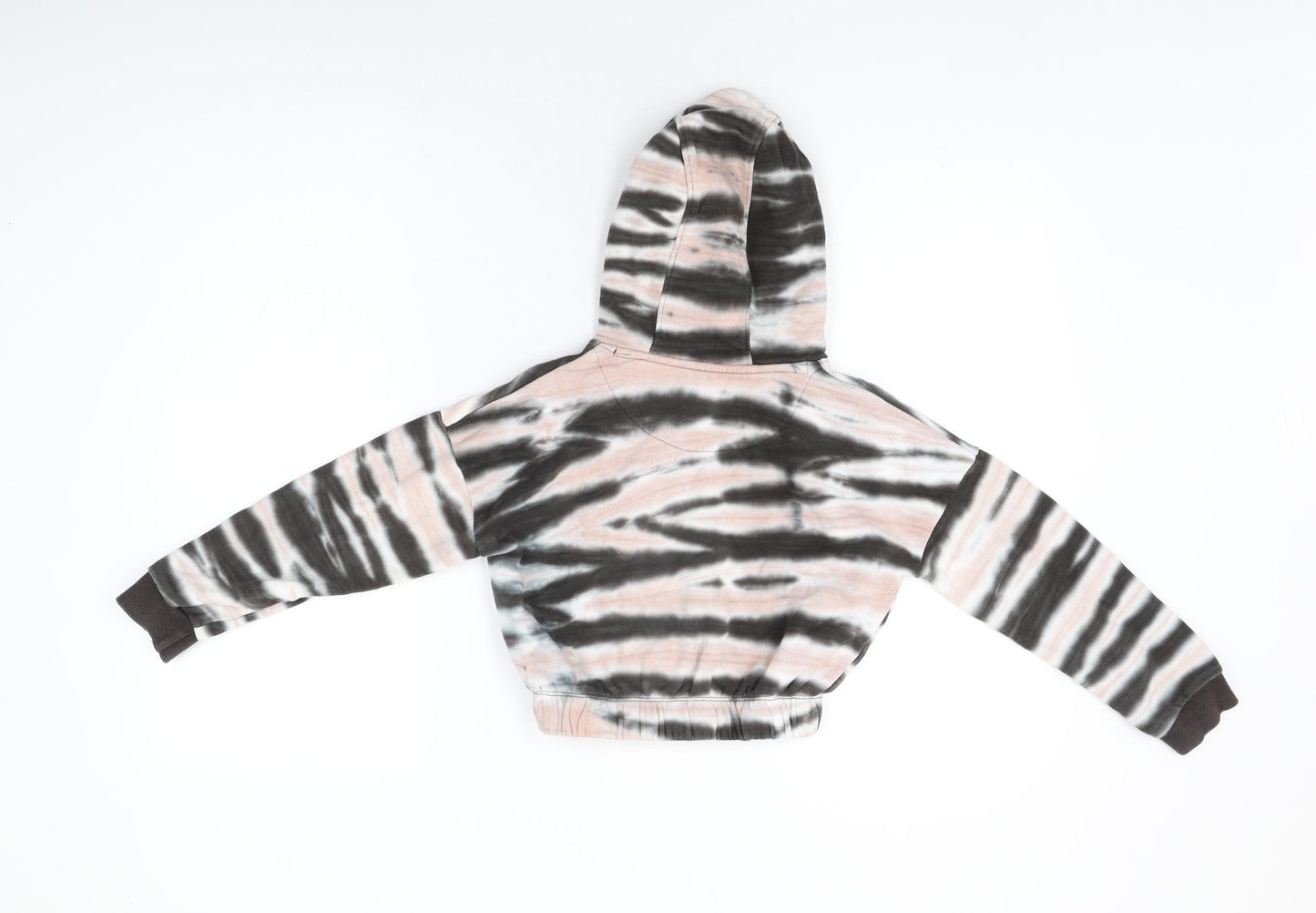 Firetrap Girls Pink Geometric Cotton Pullover Hoodie Size 7-8 Years Pullover