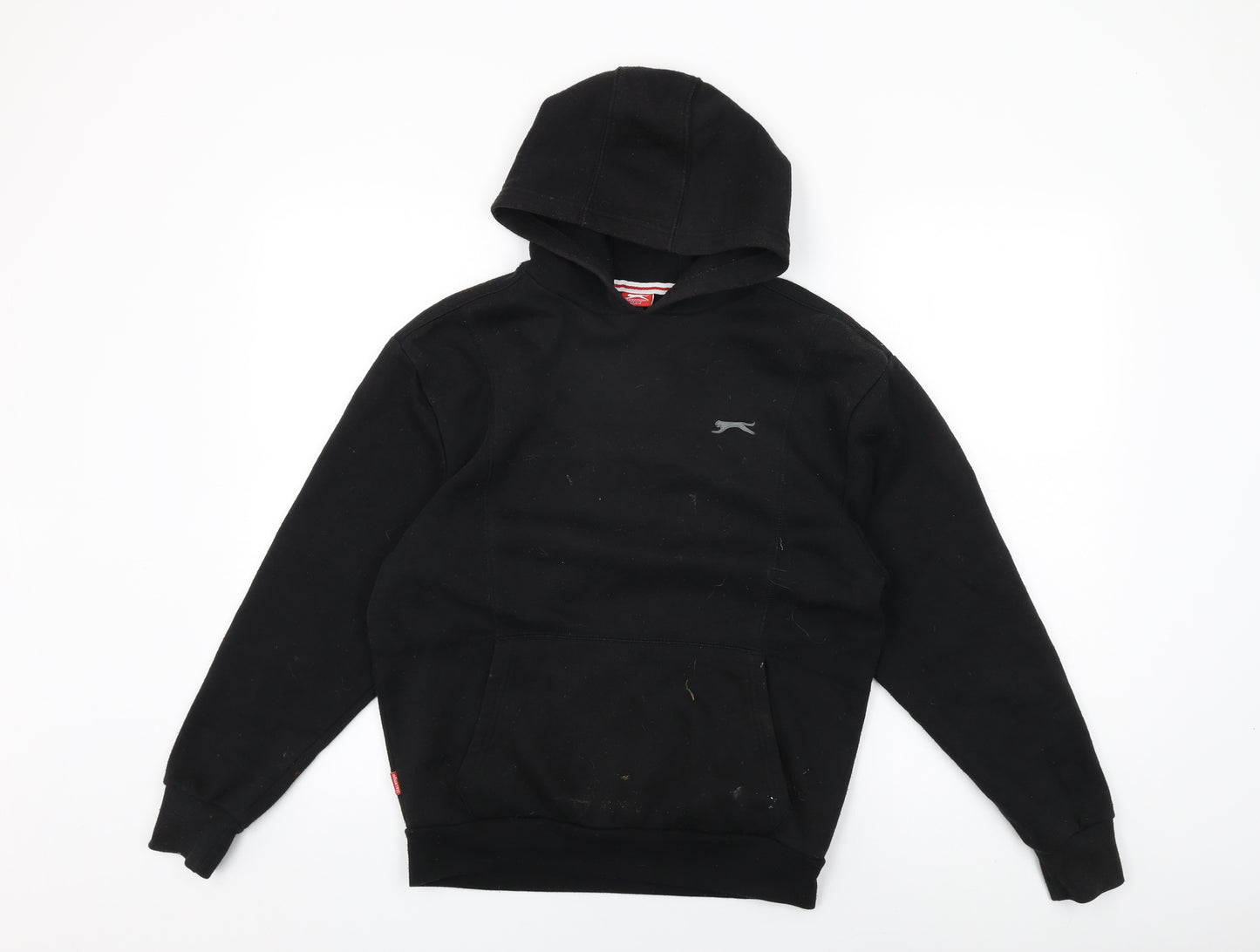 Slazenger Boys Black Cotton Pullover Hoodie Size 13 Years Pullover