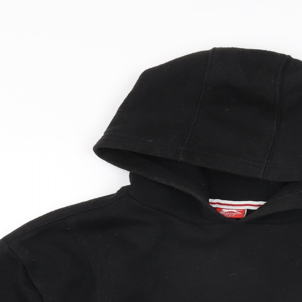 Slazenger Boys Black Cotton Pullover Hoodie Size 13 Years Pullover
