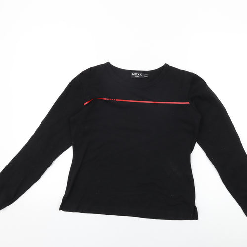 Mexx Womens Black Cotton Basic T-Shirt Size M Round Neck