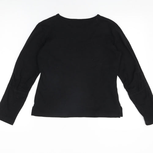 Mexx Womens Black Cotton Basic T-Shirt Size M Round Neck