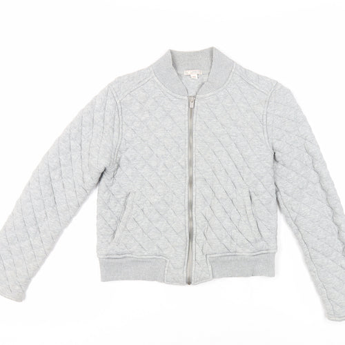 Gap Womens Grey Cotton Full Zip Sweatshirt Size XS Zip - Quilted