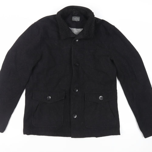 Peter Werth Mens Black Jacket Size L Button
