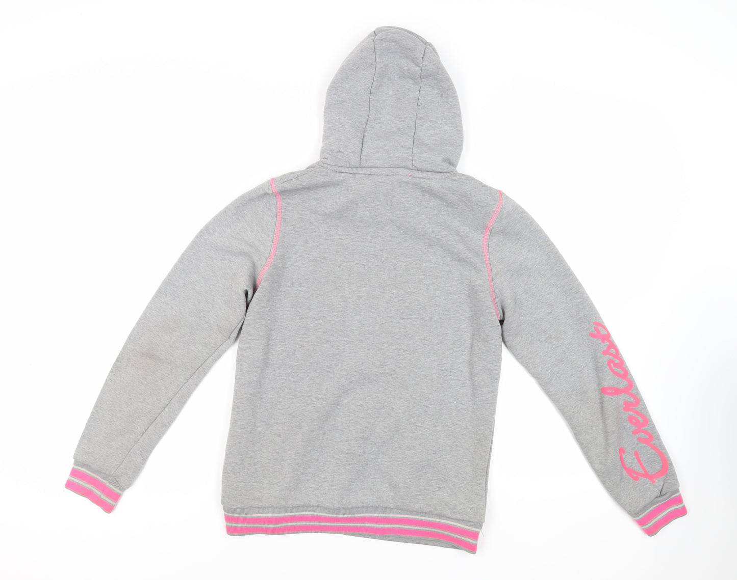 Everlast Womens Grey Cotton Pullover Hoodie Size 12 Pullover - Logo Pockets